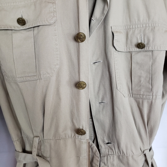 Rare Vintage Ralph Lauren Country Military Romper - Brown Blue Yellow Red - Picture 3 of 11